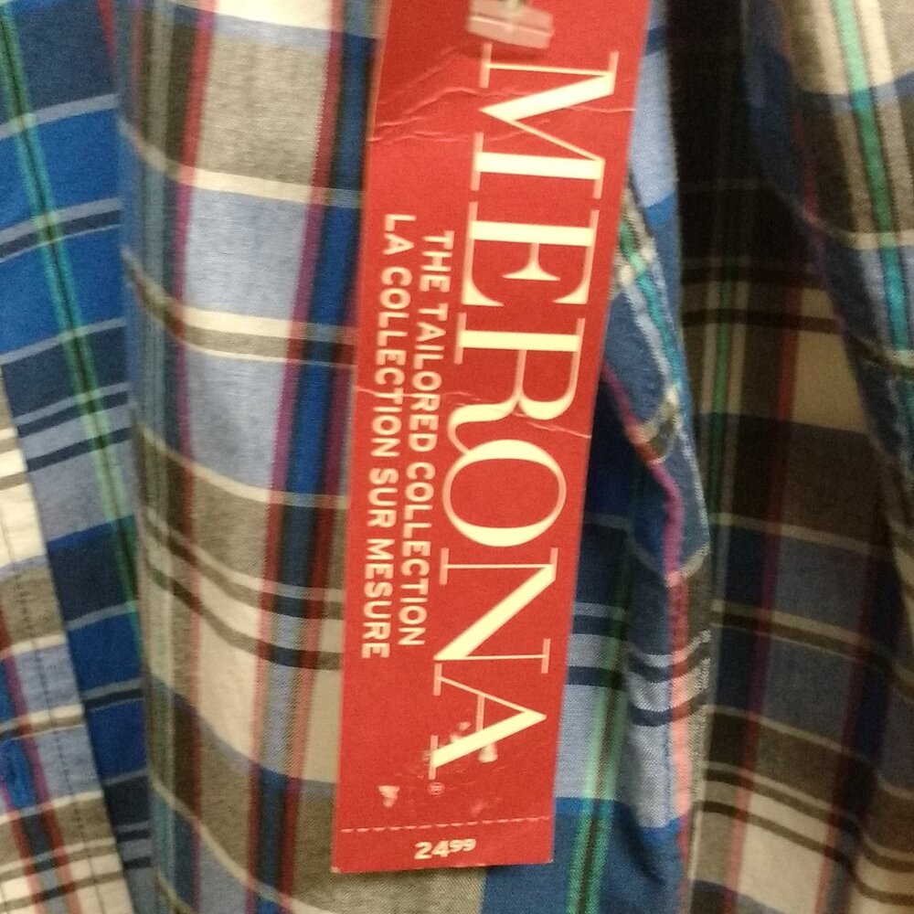Men's Merona Long-Sleeved Medium Tailored Fit Shirt (21.5" PTP) - Picture 5 of 6